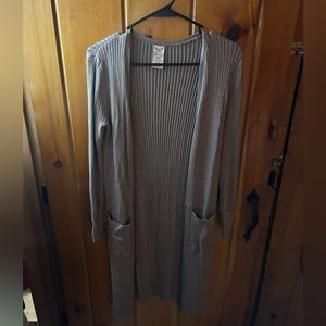 Long brown cardigan